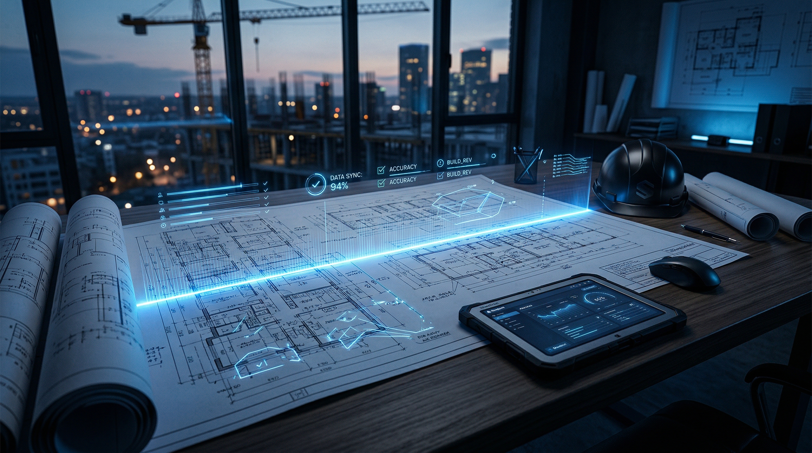 AI-powered construction plan review interface showing trade-specific findings